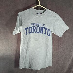 Campus One Sportswear University of Toronto Heather Grey & Blue Logo Tee VG M